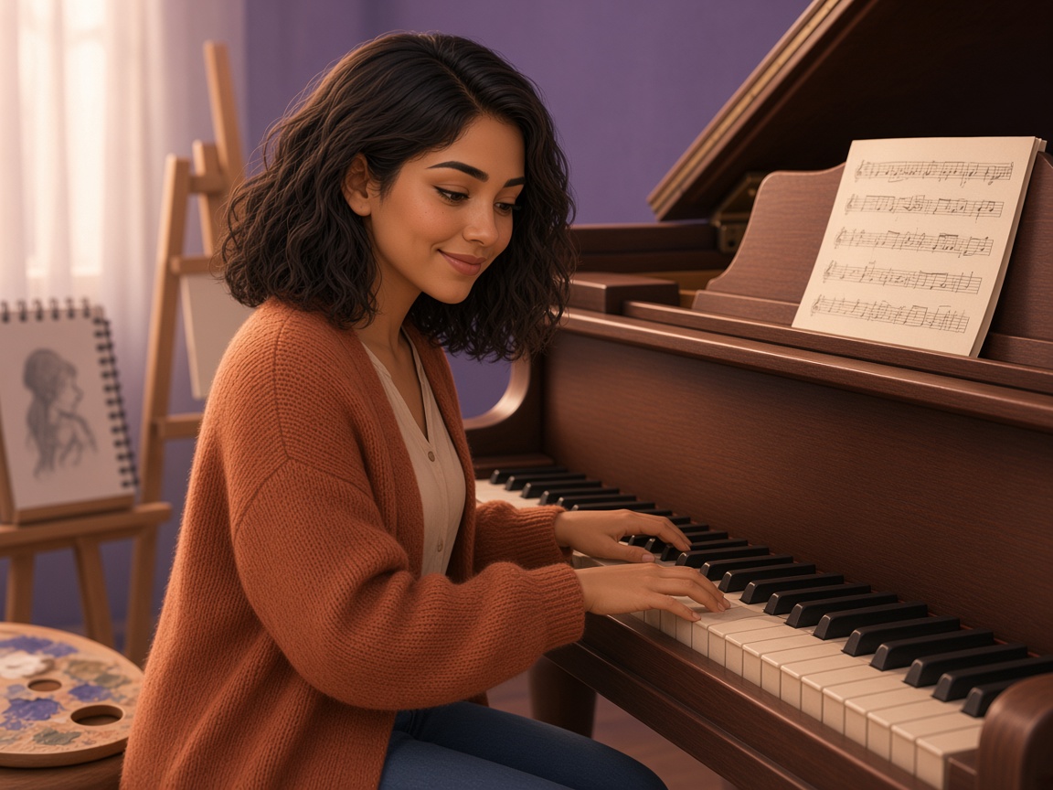 Piano and arts learning, reflecting academy and Gurukul-style programs
