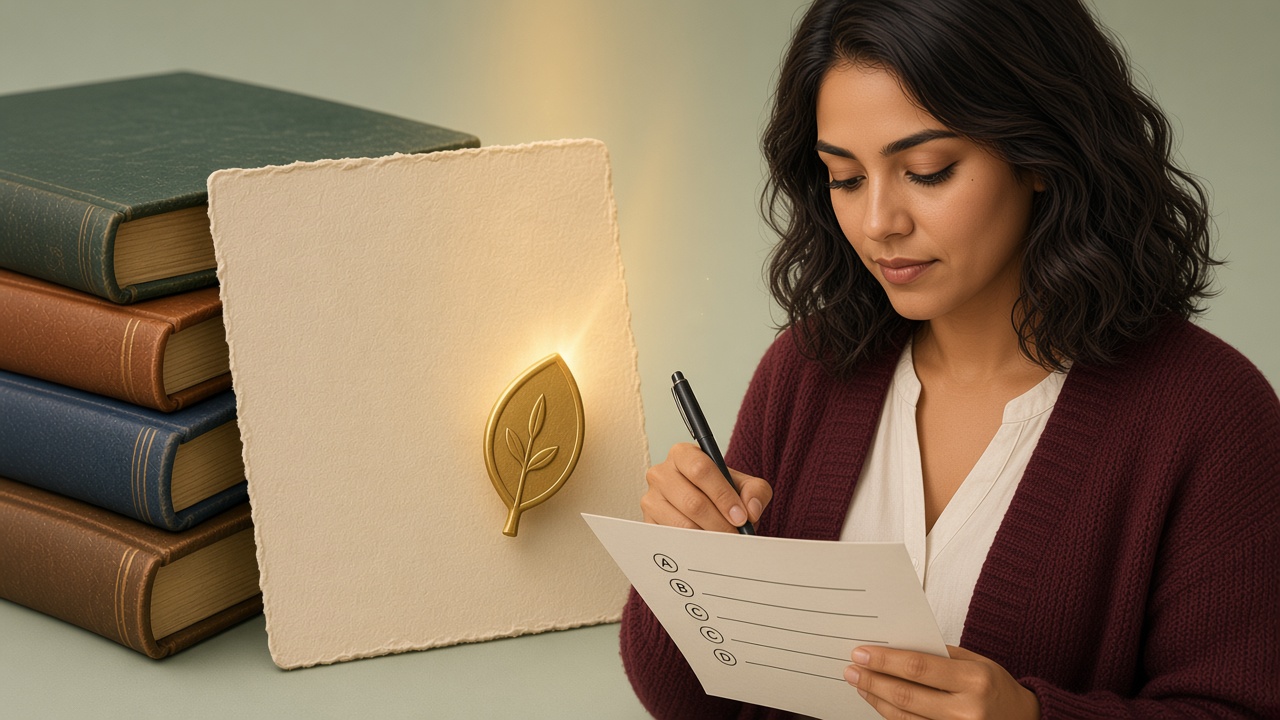 The Saaniya mascot placing a gold leaf on a card