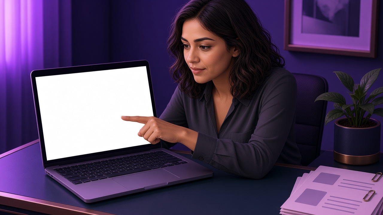 The Saaniya mascot starting a demo on a laptop