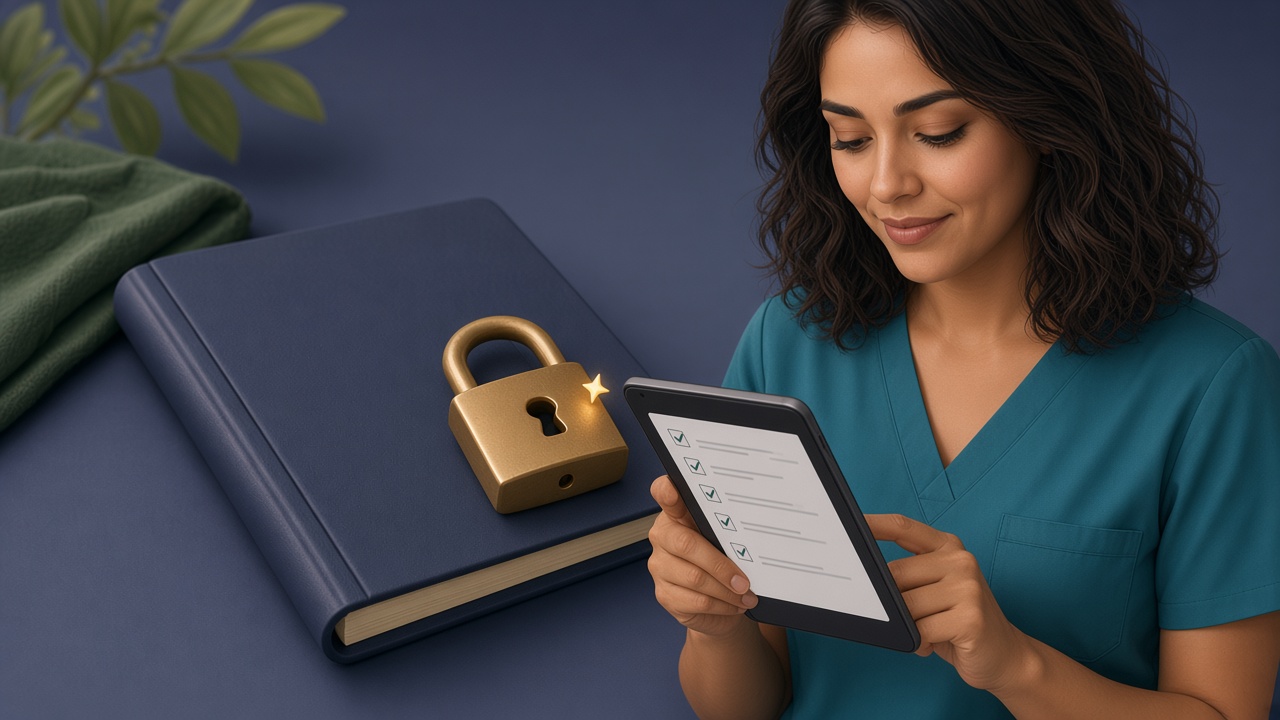 The Saaniya mascot locking a folder