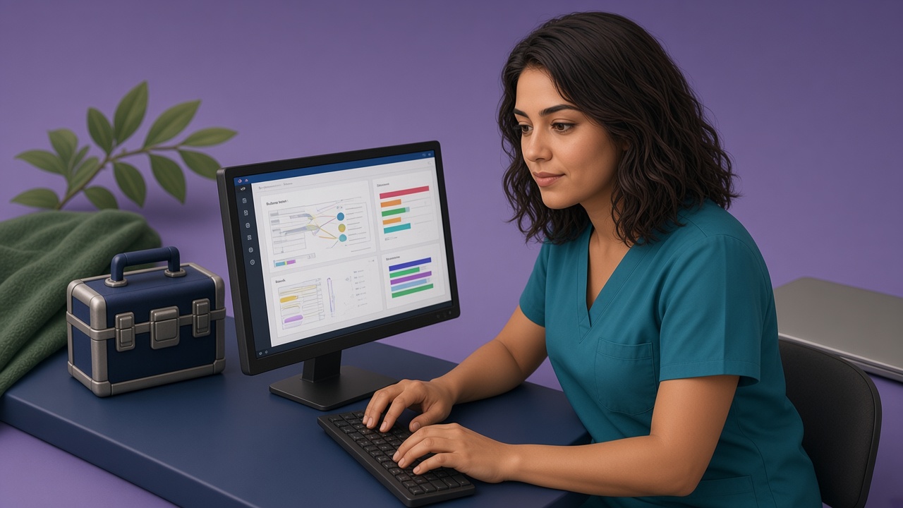 The Saaniya mascot with a shield beside a closed laptop
