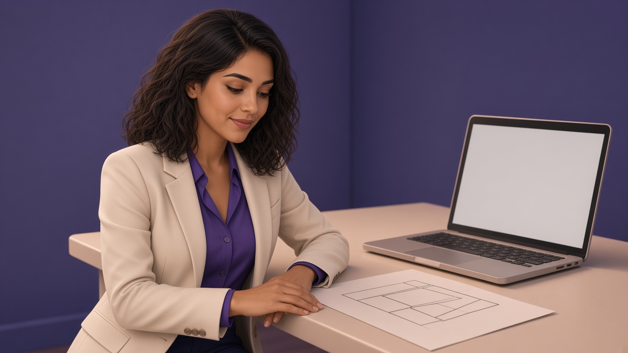 The Saaniya mascot reviewing a software plan