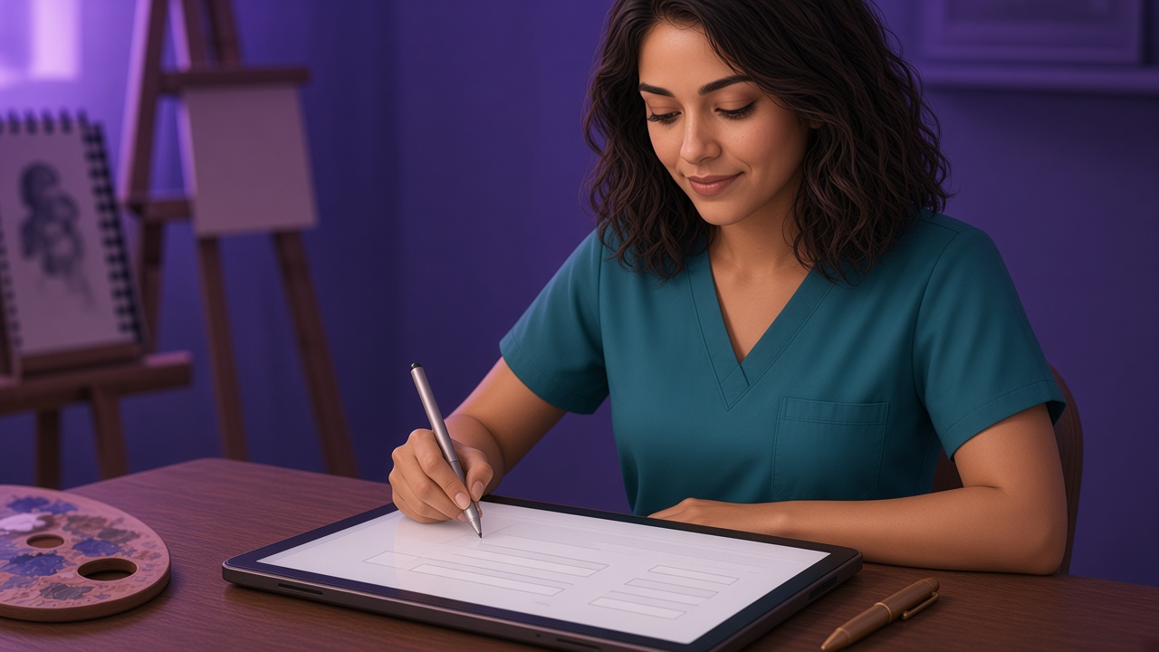 The Saaniya mascot filling a signup clipboard