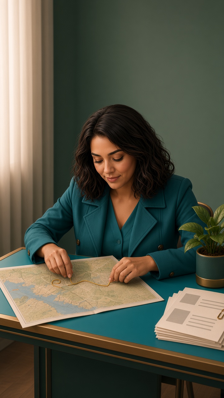 Saaniya avatar tracing a route on a map for Saarthee Fleet